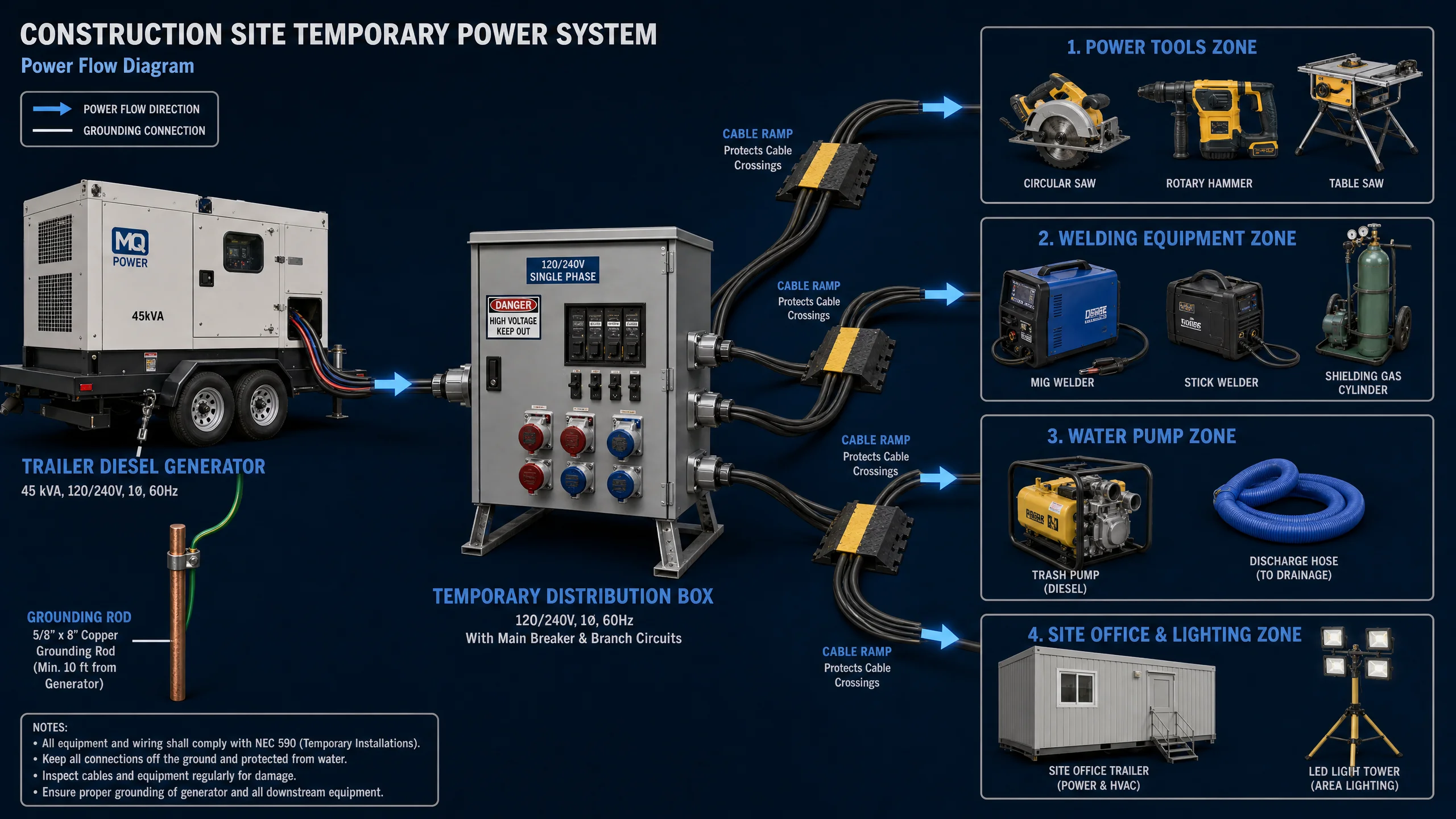 Construction Site Temporary Power
